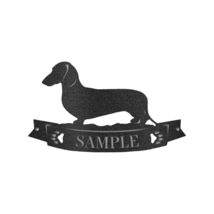 Customizable Dachshund Banner Monogram - Steel Sign - Personalized Metal Sign - £56.52 GBP+
