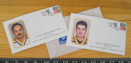 Pittsburgh Penguins Hall Of Fame Station Stamps 1997 Mario Lemieux Trottier hk - £42.66 GBP