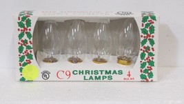 J Hofert 1435 Clear C9 Northern Lights Christmas Lamps 4 Bulbs Packaged image 1