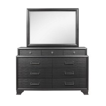 59" Gray Solid Wood Nine Drawer Double Dresser - $13,805.89 MXN