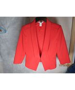 White House Black Market Red Collarless Blazer Cropped Jacket Size 6 - $391.27 MXN