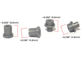 4pc Bto Newly Made Aurora T-Jet Tuff Ones Ho Slot Car Front+Rear Wheels Silver - £1.95 GBP