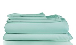 1800 Thread Count Egyptian Cotton Feel 4 Pieces Soft Sheets Set Deep Pockets - £12.52 GBP