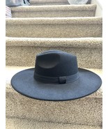 San Clemente Black Classic Velvet Bow Felt Base Wide Brim Womens Hat - €16,95 EUR