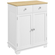 HOMCOM White Kitchen Sideboard w/ Wood Top - $3,597.32 MXN