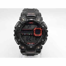 Q&amp;Q Digital Sports Watch Men New Battery Red/Black Dual Time 45mm - £27.97 GBP