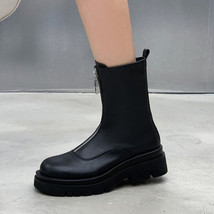 Size 33-43 Women Short Boots Fashion Platform Zipper High Heel Winter Shoes Woma - £93.71 GBP