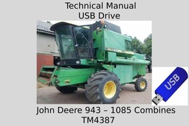John Deere 943 – 1085 Combines Technical Manual TM4387 USB Drive - £18.53 GBP