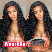 Glueless Wig Human Hair Ready To Wear Deep Wave 13x6 HD Lace Frontal Human Hair  - £102.21 GBP+