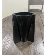 Vintage Fitz &amp; Floyd Black Art Deco Style Vase 1978 Sharp &amp; Rounded Line... - $737.63 MXN