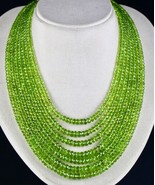 Certified Natural Peridot Beads 7 L 1133 Ct Green Gemstone Cocktail Neck... - $34,758.79 MXN