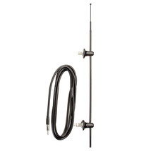 BLACK Mast &amp; Base AM FM Radio Antenna Dual Side Post Mount Bus Truck Cam... - $29.95