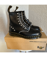 Dr. Martens 1460 Stud Lace-Up Studded Leather Boot, Size 8, Black/Silver... - $245.06 CAD