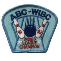 ABC-WIBC Vintage 91-92 Bowling Patch Mixed League Champion Prize Unused ... - $9.00