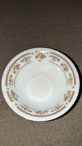 6&quot; Floral Design bowl Fengxik pink &amp; yellow flowers w/gold - $15.83