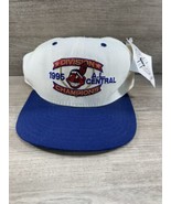 RARE VTG New Era MLB Cleveland Indians Snapback Hat Cap 1995 Central Cha... - £54.48 GBP