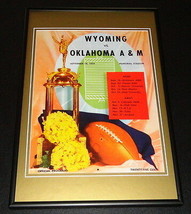 1954 Wyoming vs Oklahoma A&amp;M Football Framed 10x14 Poster Official Repro - £38.99 GBP