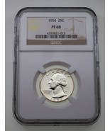 1954 25C Washington Quarter Proof Graded by NGC as PF-68 - $94.76 CAD