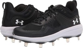 new UNDER ARMOUR GLYDE MT women&#39;s 6.5 black softball baseball shoes meta... - £26.08 GBP