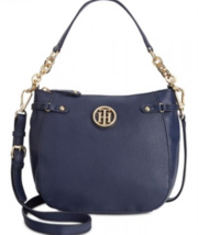 NWT Tommy Hilfiger Sadie Pebbled Leather Crossbody Purse in Navy MSRP $118 - £55.94 GBP