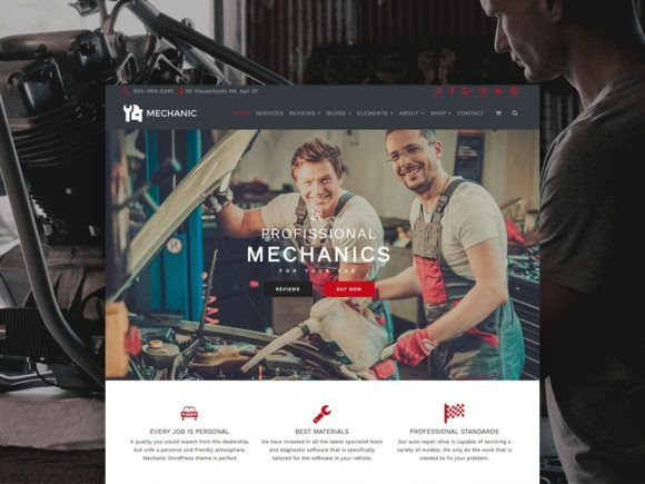 Mechanic WordPress Theme - $69.00