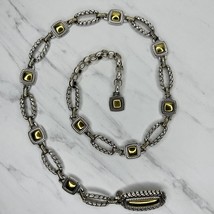 Brighton Gold and Silver Tone Metal Chain Link Belt Size Medium M - $29.69
