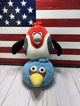 Angry Bird Plush Lot Set of 2 Stuffed Animals Rio &amp; Blue Rovio Commonwealth Toy - £22.80 GBP