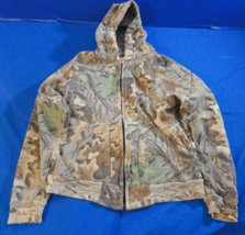 WALLS FOREST LEAVES CAMO FISHING HUNTING ZIP UP HOODIE SWEATER YOUTH 14-16 - £18.70 GBP