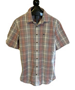 Carhartt Shirt Mens XL Relaxed Fit Brown &amp; Red Plaid Button Down Short S... - $19.73