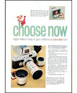 1957 Argus C-44 Camera PRINT AD Telephoto &amp; Wide Angle Lens BX4 - $121.83 MXN