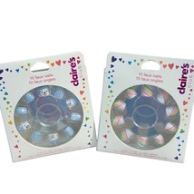 Claire&#39;s Club Faux Nails Set For Kids - Rainbow &amp; Polar Bear Designs - $7.68