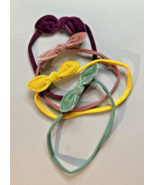 4 Velvet Bow Baby Girl Headbands, Pre-Owned - $7.99