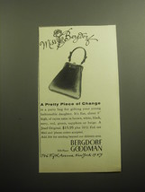 1958 Bergdorf Goodman Josef Handbag Ad - A Pretty Piece of Change - £14.78 GBP