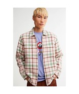 New Urban Outfitters OBEY Dom Plaid Shirt Jacket $120 MEDIUM Pink Clay  - $98.47 CAD