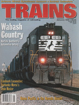 Trains Magazine January 1996 Wabash Country Norfolk - $2.50