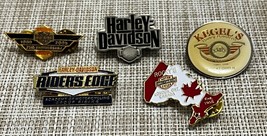 Harley-Davidson Assorted Biker &amp; Dealership Lapel Pins HD ~ Lot of 5 - £9.47 GBP