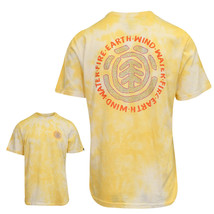 Element Men&#39;s T-Shirt Yellow Tie-Dye Four Elements Sketched Graphic S/S (S14) - £12.21 GBP