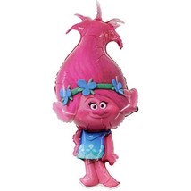 39 Inch Princess Poppy Troll Shaped Foil Balloon - Trolls Children&#39;S Party Decor - £18.97 GBP