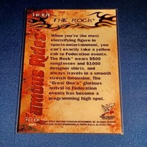 Dwayne The Rock Johnson 2002 Fleer Wwe Famous Rides Rock&#39;s Limo Insert Card #3FR - £4.72 GBP