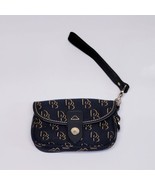 Dooney &amp; Bourke Bag Black Canvas Monogram Wristlet 6&quot; with Charm Tag-USA... - $16.06