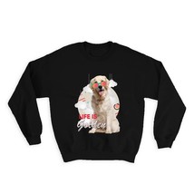 Labrador : Gift Sweatshirt Dog Animal Pet Summer Beach Sunglasses Clouds Sand Cu - £23.21 GBP