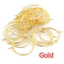 20-40mm Gold Earring hoops, ear wire loops, DIY beaded earring accessories - $28.51 MXN+