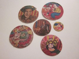 Coasters Vintage MID-CENTURY Coasters Game Pieces Looking Set Of &quot;6&quot; Various #3 - £12.76 GBP