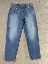 Eileen Fisher Jeans Womens 6 Blue High Rise Straight Leg Organic Cotton ... - $27.71