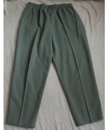 Briggs New York Sage Green Linen Look Pull On Pants size 18 - $11.64 CAD