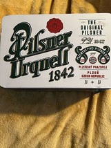 Pilsner Urquell 1842 Embossed Beer  Metal Case Man Cave Bar Beer Lager Green - £8.76 GBP