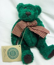 Boyds HOLIDAY GREEN MISTLE THE TEDDY BEAR W/ RED BOW 8&quot; Plush STUFFED AN... - $24.74