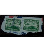 Vintage Set of 2 Used Correo Aereo Nicaragua 1 Uncordoba Stamps, GOOD COND - £2.58 GBP