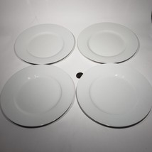 Set of 4 Fitz and Floyd Everyday White 8.25&quot; Porcelain Salad Plates - £19.99 GBP