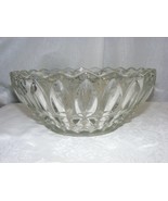 Vintage Large Glass Bowl Center Table Serving Scalloped Rim - $42.02